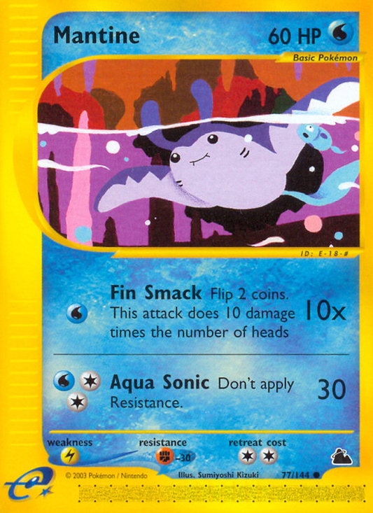 Mantine 77/144 Common | Skyridge | Pokemon Card