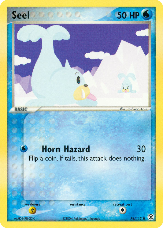 Seel 78/112 Common | FireRed & LeafGreen | Pokemon Card