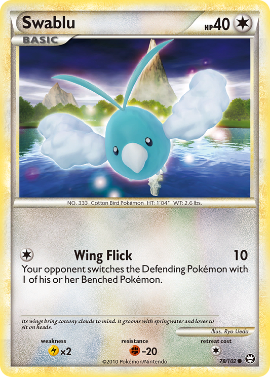 Swablu 78/102 Common | HS—Triumphant | Pokemon Card