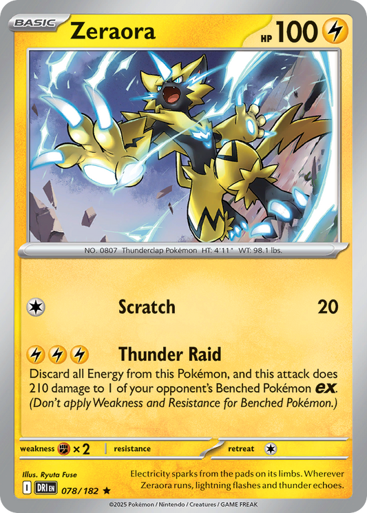 Zeraora 78/182 Rare | Destined Rivals | Pokemon Card