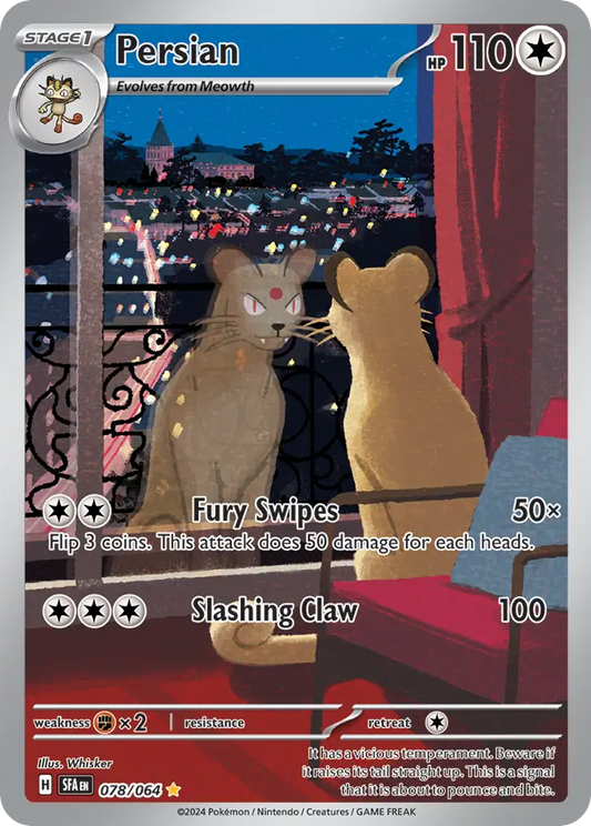 Persian 78/64 Illustration Rare | Shrouded Fable | Pokemon Card