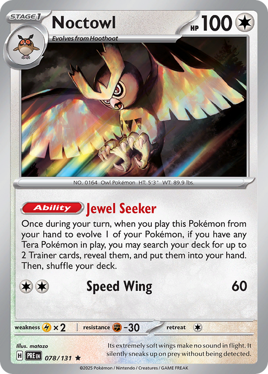 Noctowl 78/131 Rare | Prismatic Evolutions | Pokemon Card