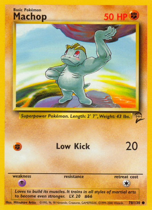 Machop 78/130 Common | Base Set 2 | Pokemon Card