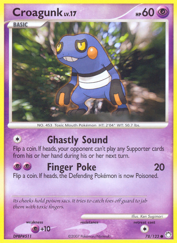 Croagunk 78/123 Common | Mysterious Treasures | Pokemon Card