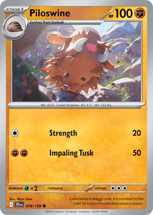 Piloswine 78/159 Common | Journey Together | Pokemon Card