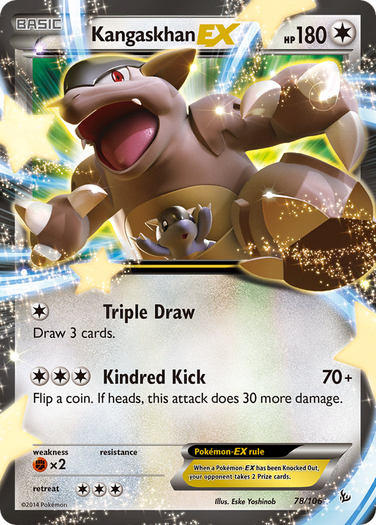 Kangaskhan-EX 78/106 Rare Holo EX | Flashfire | Pokemon Card