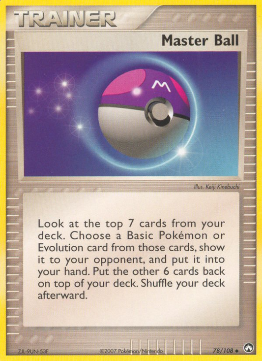Master Ball 78/108 Uncommon | Power Keepers | Pokemon Card