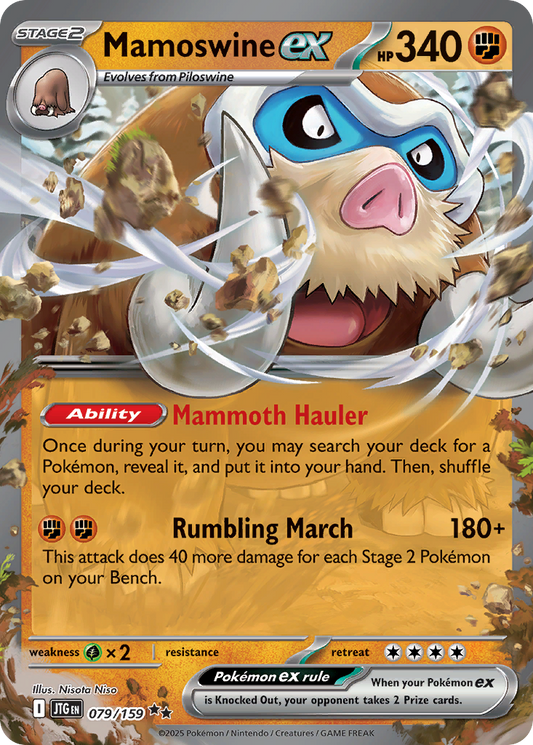Mamoswine ex 79/159 Double Rare | Journey Together | Pokemon Card