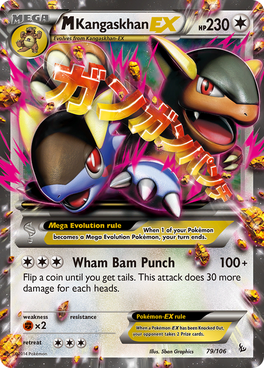 M Kangaskhan-EX 79/106 Rare Holo EX | Flashfire | Pokemon Card