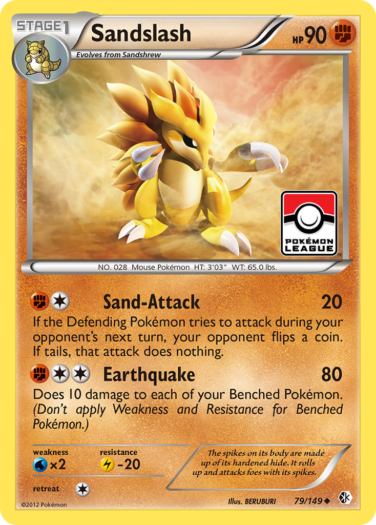 Sandslash 79/149 Uncommon | Boundaries Crossed | Pokemon Card