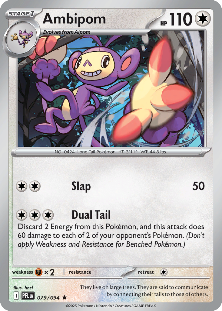 Ambipom 79/94 Rare Holo | Phantasmal Flames | Pokemon Card