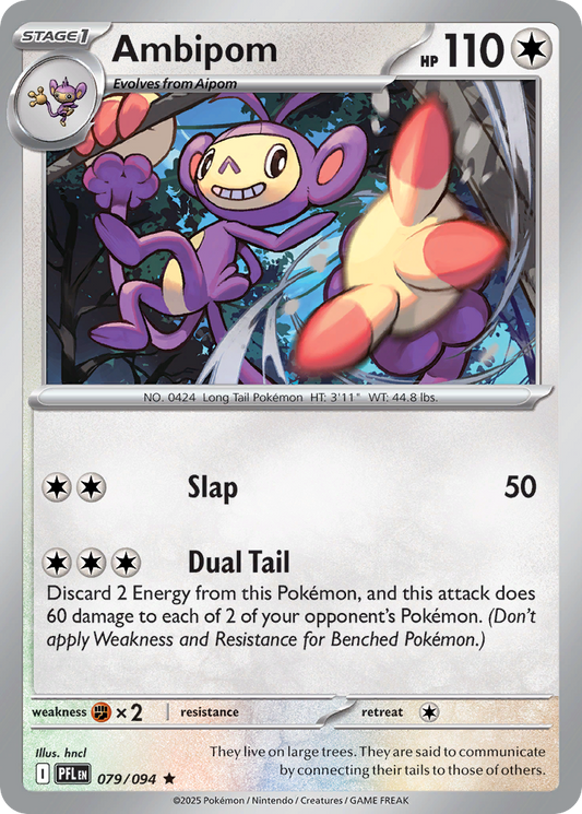 Ambipom 79/94 Rare Holo | Phantasmal Flames | Pokemon Card