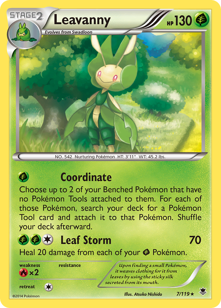 Leavanny 7/119 Rare | Phantom Forces | Pokemon Card