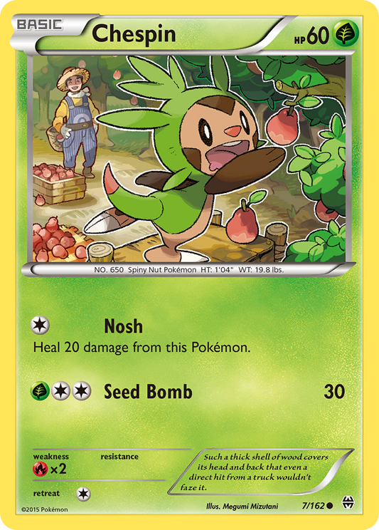 Chespin 7/162 Common | BREAKthrough | Pokemon Card