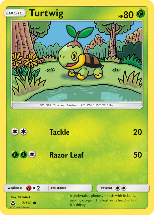Turtwig 7/156 Common | Ultra Prism | Pokemon Card