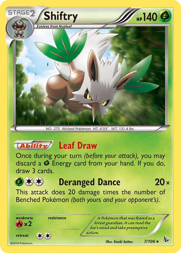Shiftry 7/106 Rare Holo | Flashfire | Pokemon Card