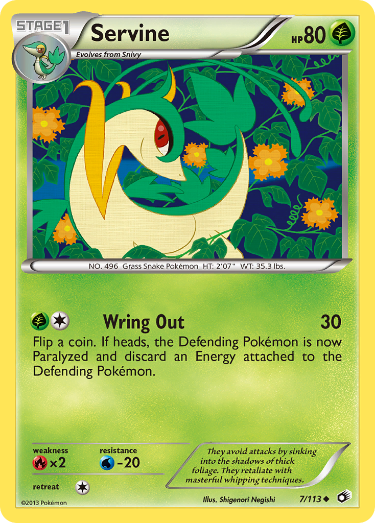 Servine 7/113 Uncommon | Legendary Treasures | Pokemon Card