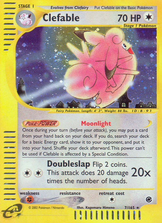 Clefable 7/165 Rare Holo | Expedition Base Set | Pokemon Card