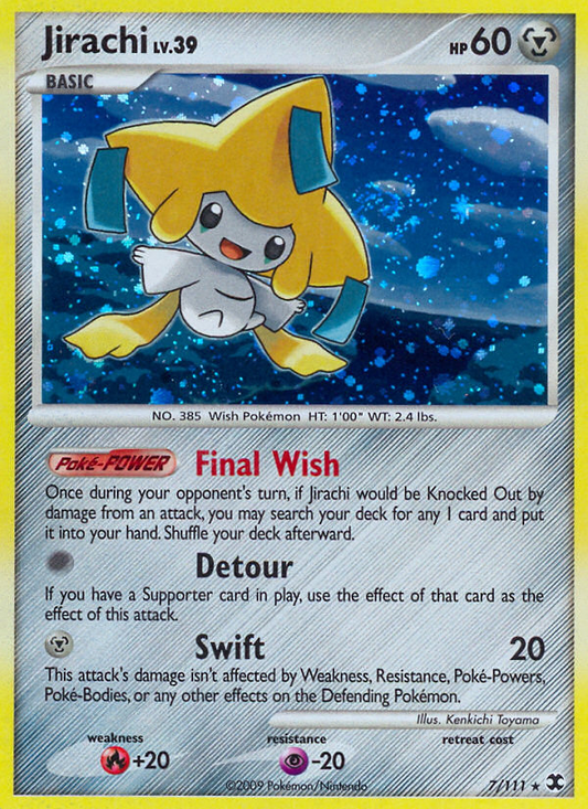 Jirachi 7/111 Rare Holo | Rising Rivals | Pokemon Card