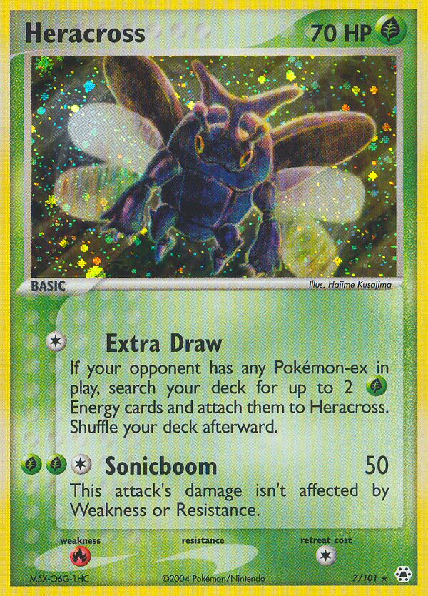 Heracross 7/101 Rare Holo | Hidden Legends | Pokemon Card