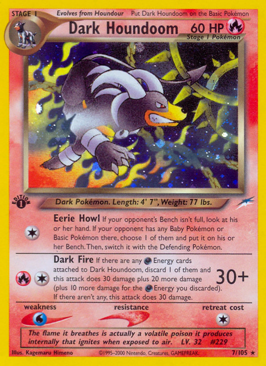 Dark Houndoom 7/105 Rare Holo | Neo Destiny | Pokemon Card