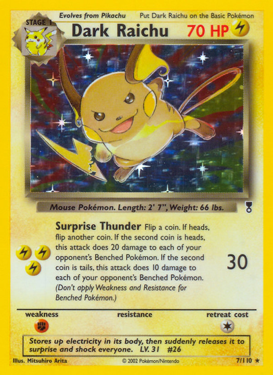 Dark Raichu 7/110 Rare Holo | Legendary Collection | Pokemon Card