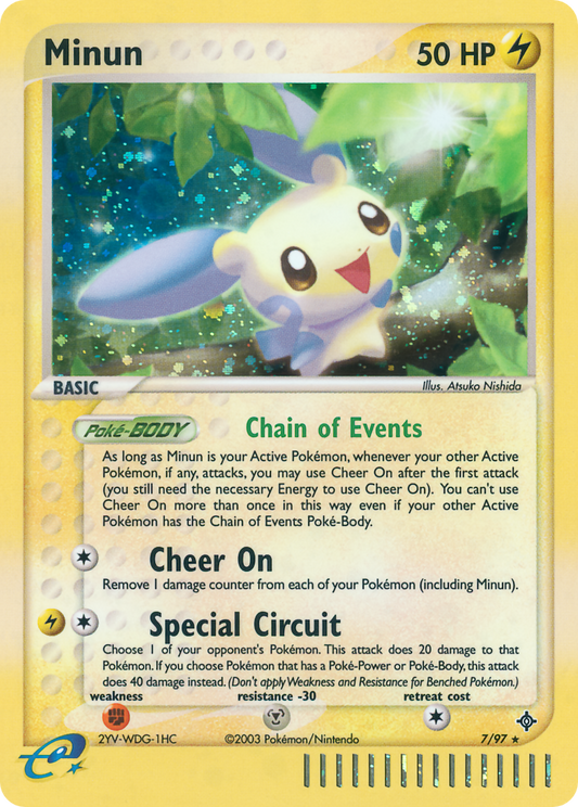 Minun 7/97 Rare Holo | Dragon | Pokemon Card