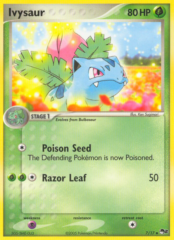 Ivysaur 7/17 Uncommon | POP Series 2 | Pokemon Card