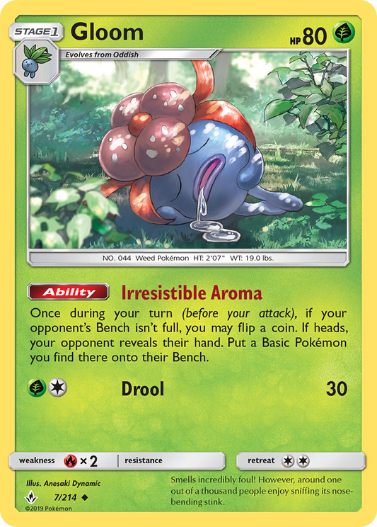 Gloom 7/214 Uncommon | Unbroken Bonds | Pokemon Card