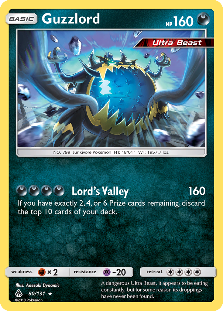 Guzzlord 80/131 Rare Holo | Forbidden Light | Pokemon Card