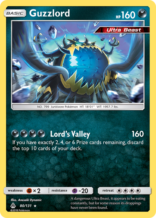 Guzzlord 80/131 Rare Holo | Forbidden Light | Pokemon Card