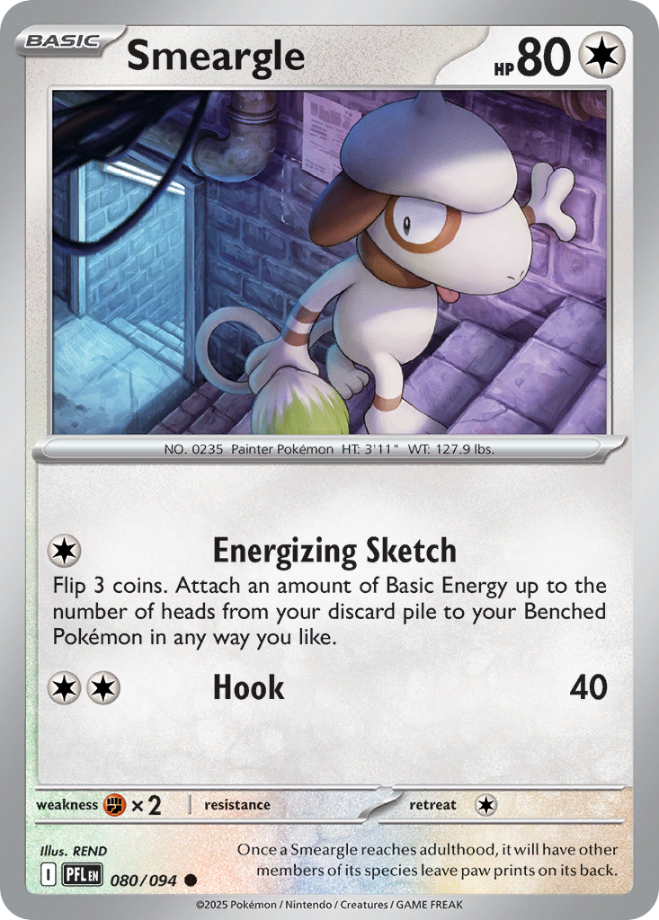Smeargle 80/94 Common | Phantasmal Flames | Pokemon Card