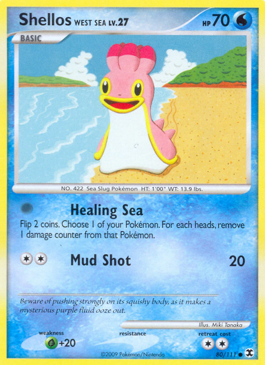 Shellos West Sea 80/111 Common | Rising Rivals | Pokemon Card