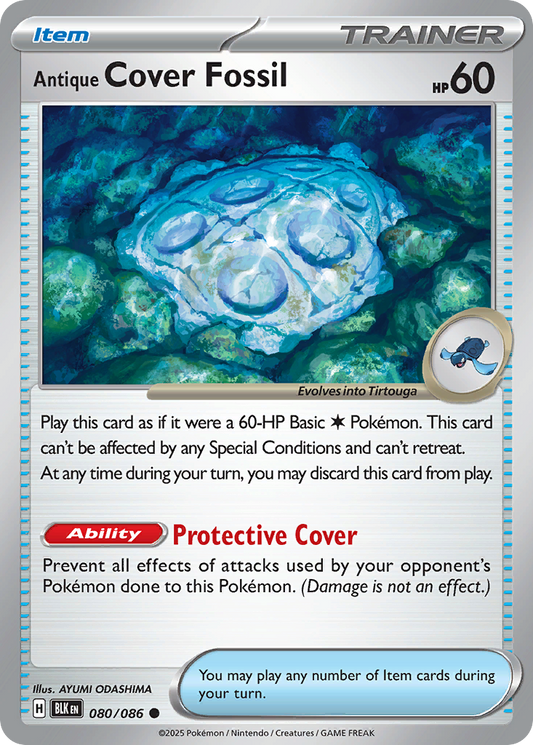 Antique Cover Fossil 60/86 Common | Black Bolt | Pokemon Card