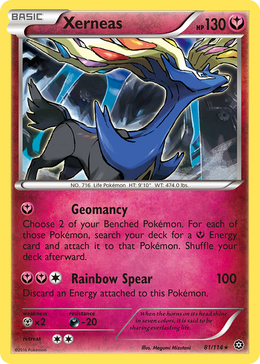 Xerneas 81/114 Rare Holo | Steam Siege | Pokemon Card