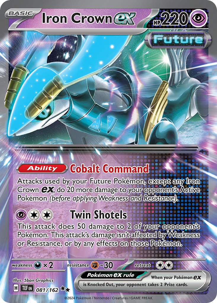 Iron Crown ex 81/162 Double Rare | Temporal Forces | Pokemon Card