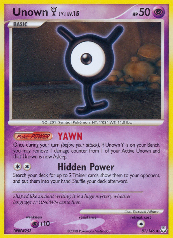 Unown [Y] 81/146 Uncommon | Legends Awakened | Pokemon Card