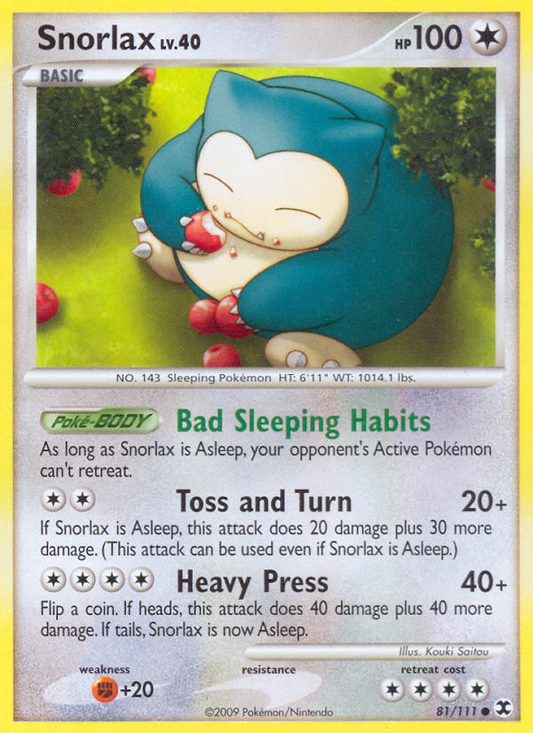 Snorlax 81/111 Common | Rising Rivals | Pokemon Card