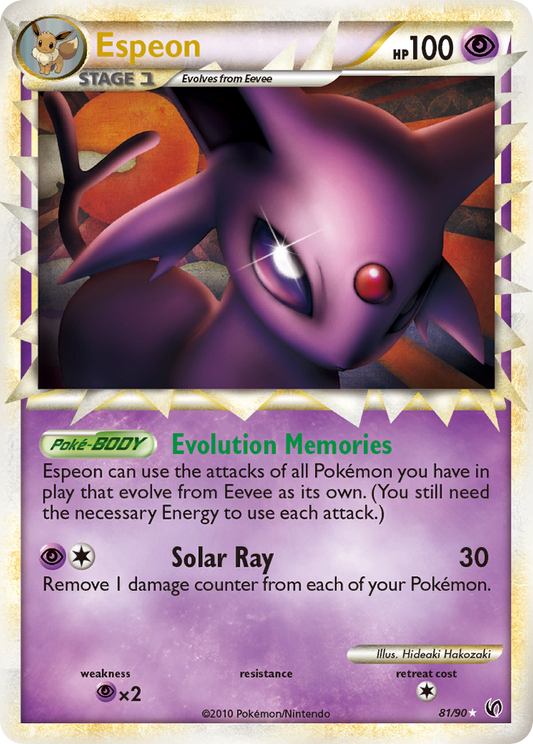 Espeon 81/90 Rare Prime | HS—Undaunted | Pokemon Card