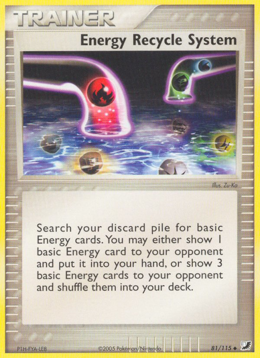 Energy Recycle System 81/115 Uncommon | Unseen Forces | Pokemon Card
