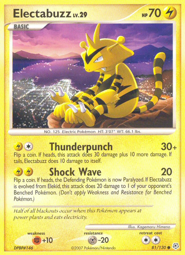Electabuzz 81/130 Common | Diamond & Pearl | Pokemon Card