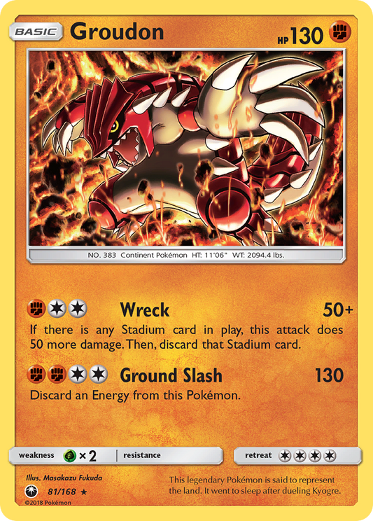 Groudon 81/168 Rare Holo | Celestial Storm | Pokemon Card