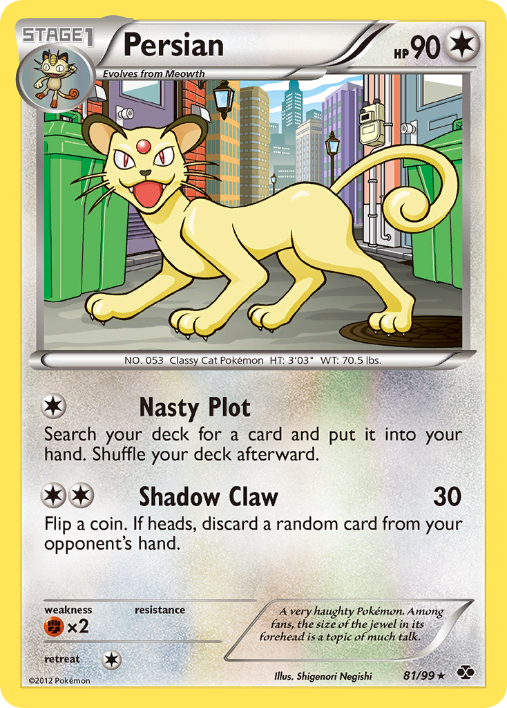 Persian 81/99 Rare | Next Destinies | Pokemon Card