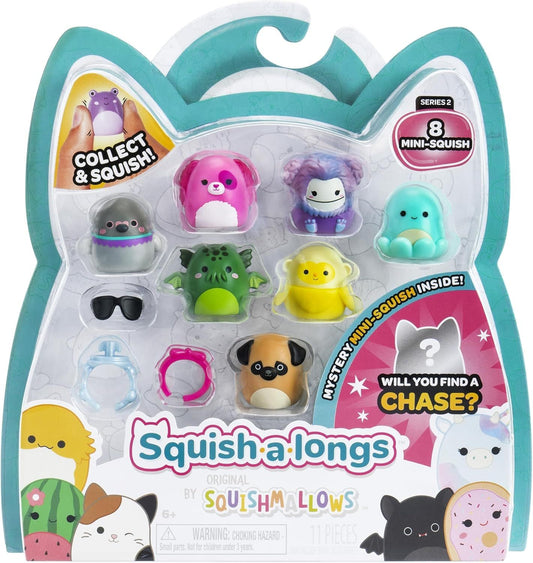 8 Pack (C) Zobey Octopus - Squish-A-Longs Series 2 Squishmallow Toys