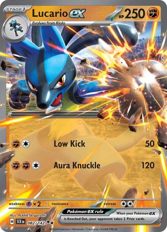 Lucario ex 82/142 Double Rare | Stellar Crown | Pokemon Card
