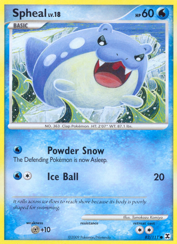 Spheal 82/111 Common | Rising Rivals | Pokemon Card
