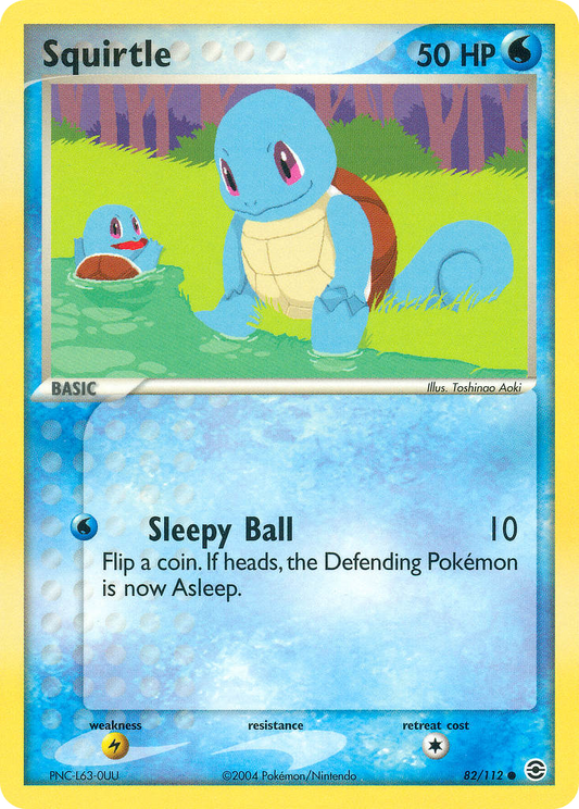 Squirtle 82/112 Common | FireRed & LeafGreen | Pokemon Card