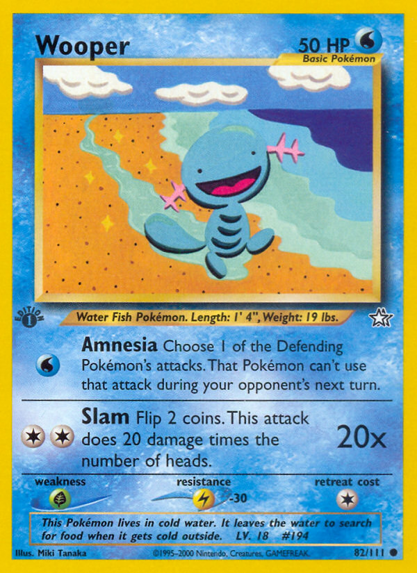 Wooper 82/111 Common | Neo Genesis | Pokemon Card