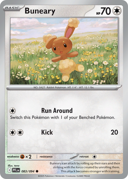 Buneary 83/94 Common | Phantasmal Flames | Pokemon Card