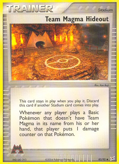 Team Magma Hideout 83/95 Uncommon | Team Magma vs Team Aqua | Pokemon Card